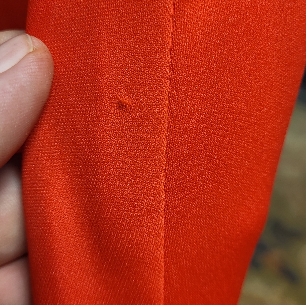 Women's Shawn Orginals Vintage Firey Orange Red Turtle Halter Maxi Dress Size 10 - Picture 15 of 15